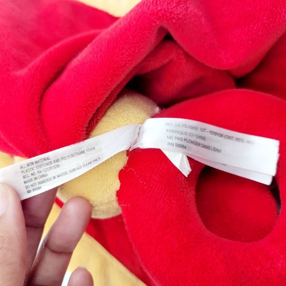 Disney Baby Red Winnie the Pooh Rattle Lovey Security Blanket Infant Plush Toy - Picture 9 of 12